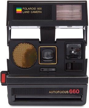 Polaroid Originals 600 red stripe camera